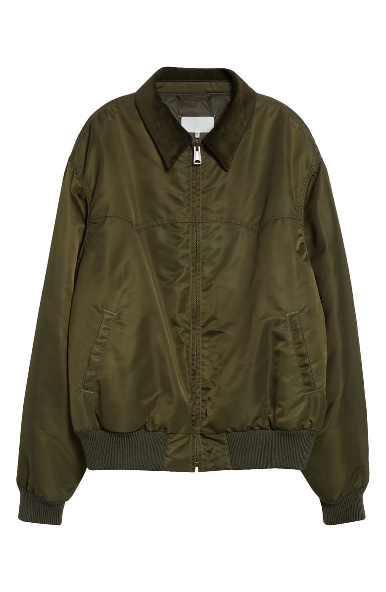 Maison Margiela Corduroy Collar Western Bomber Jacket, Alternate, color, Kaki