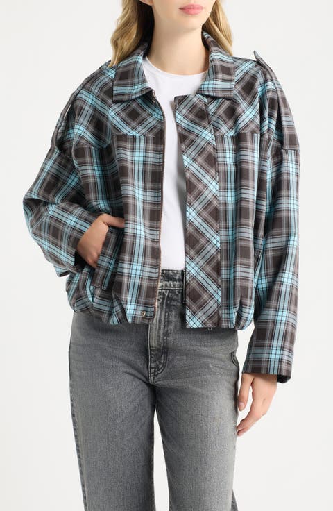 Bindy Plaid Bomber Jacket