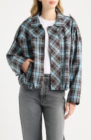 Petal & Pup Bindy Plaid Bomber Jacket