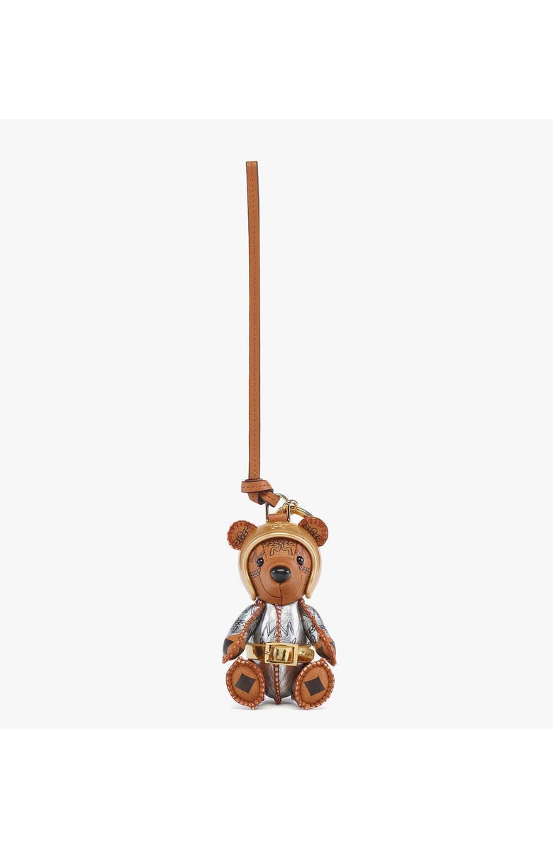 MCM Aren Space Bear Charm in Visetos, Main, color,