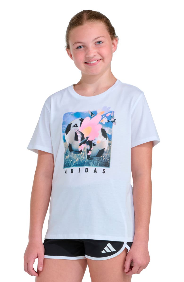 adidas Kids' Jersey Graphic T-Shirt, Main, color, White
