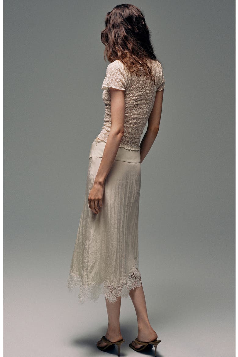 Floral Lace T-Shirt, Alternate, color, ECRU
