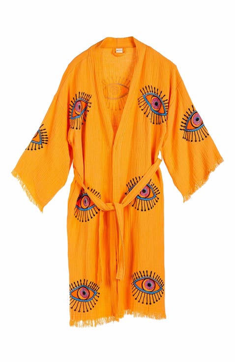 Aria Evil Eye Handmade Cotton Kimono