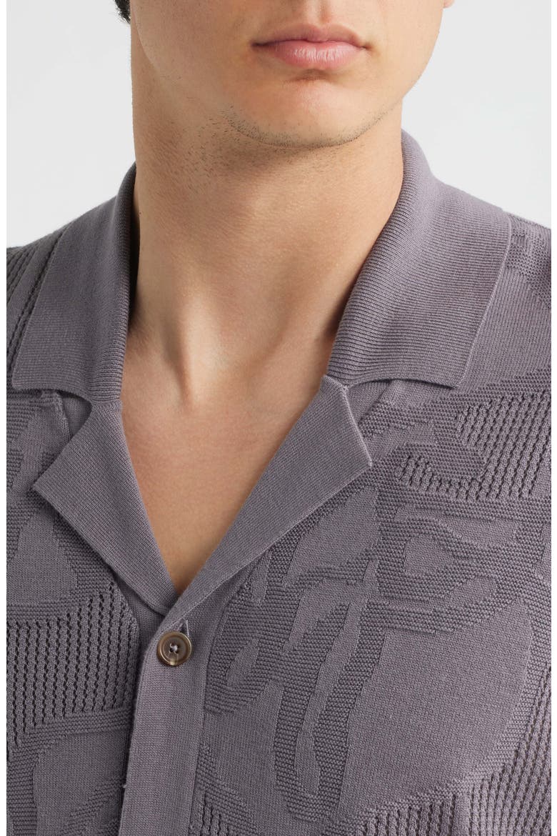 C-Noy Texture Camp Shirt, Alternate, color, MEDIUM PURPLE