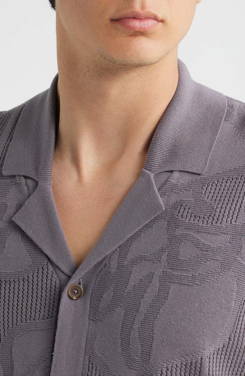 BOSS C-Noy Texture Camp Shirt, Alternate, color, Medium Purple