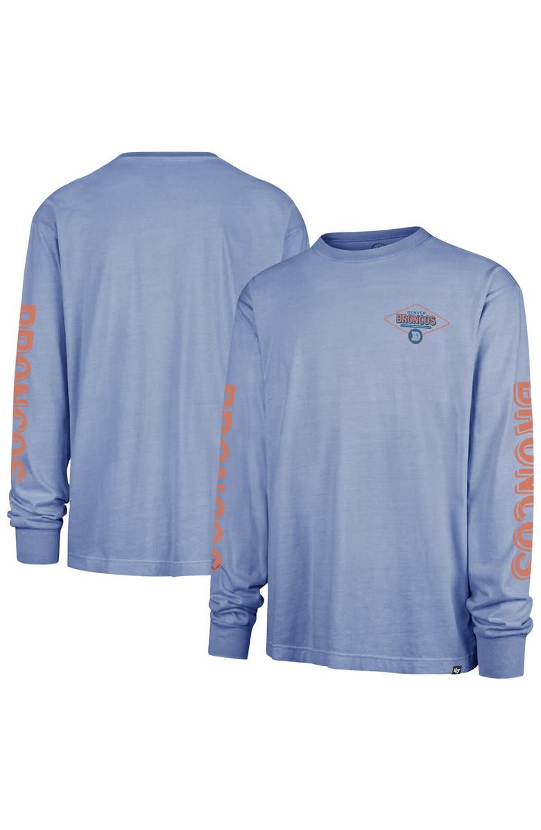 '47 Men's '47 Blue Denver Broncos Cairn Ravine Foundation Throwback Long Sleeve T-Shirt, Alternate, color, 