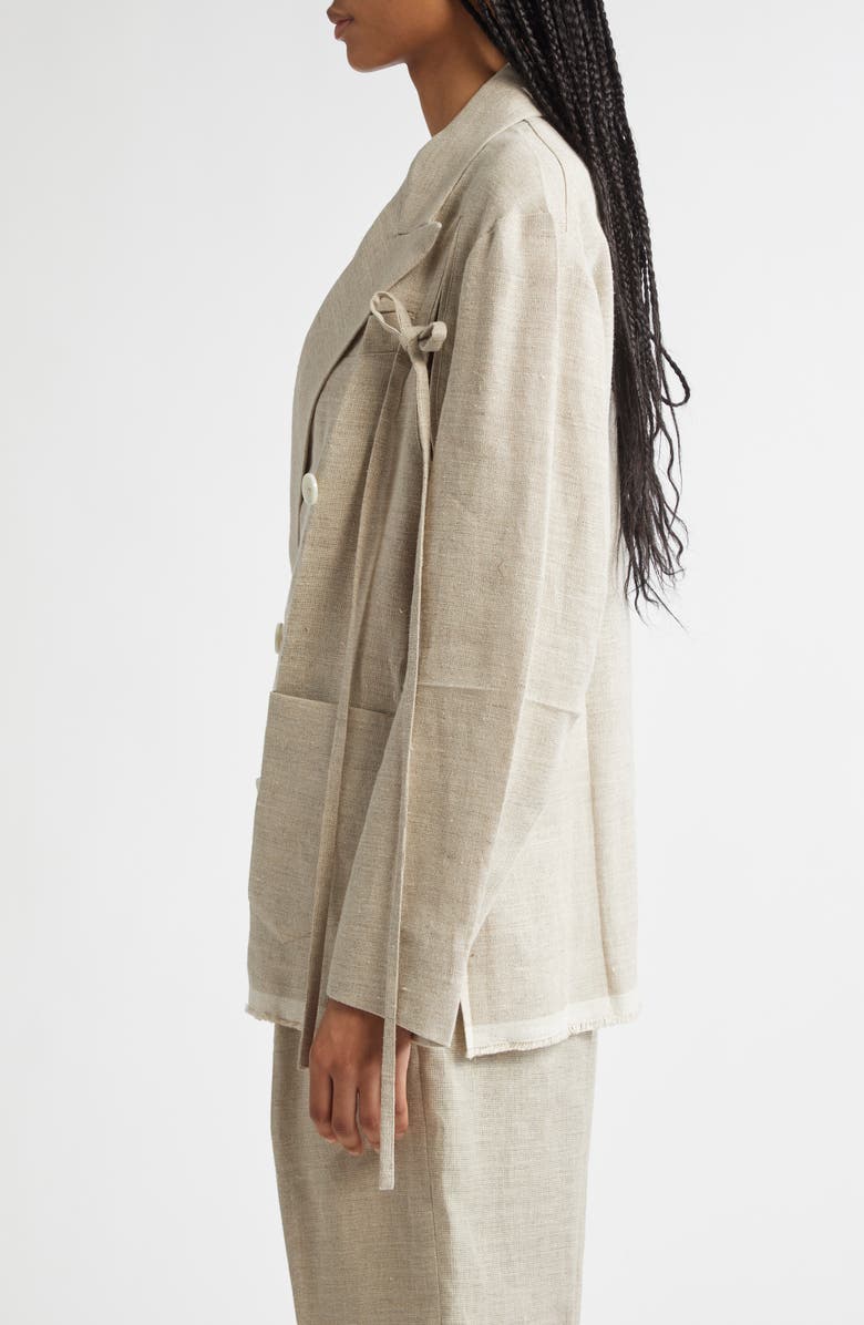 SETCHU Geisha Belted Linen Jacket, Alternate, color, 