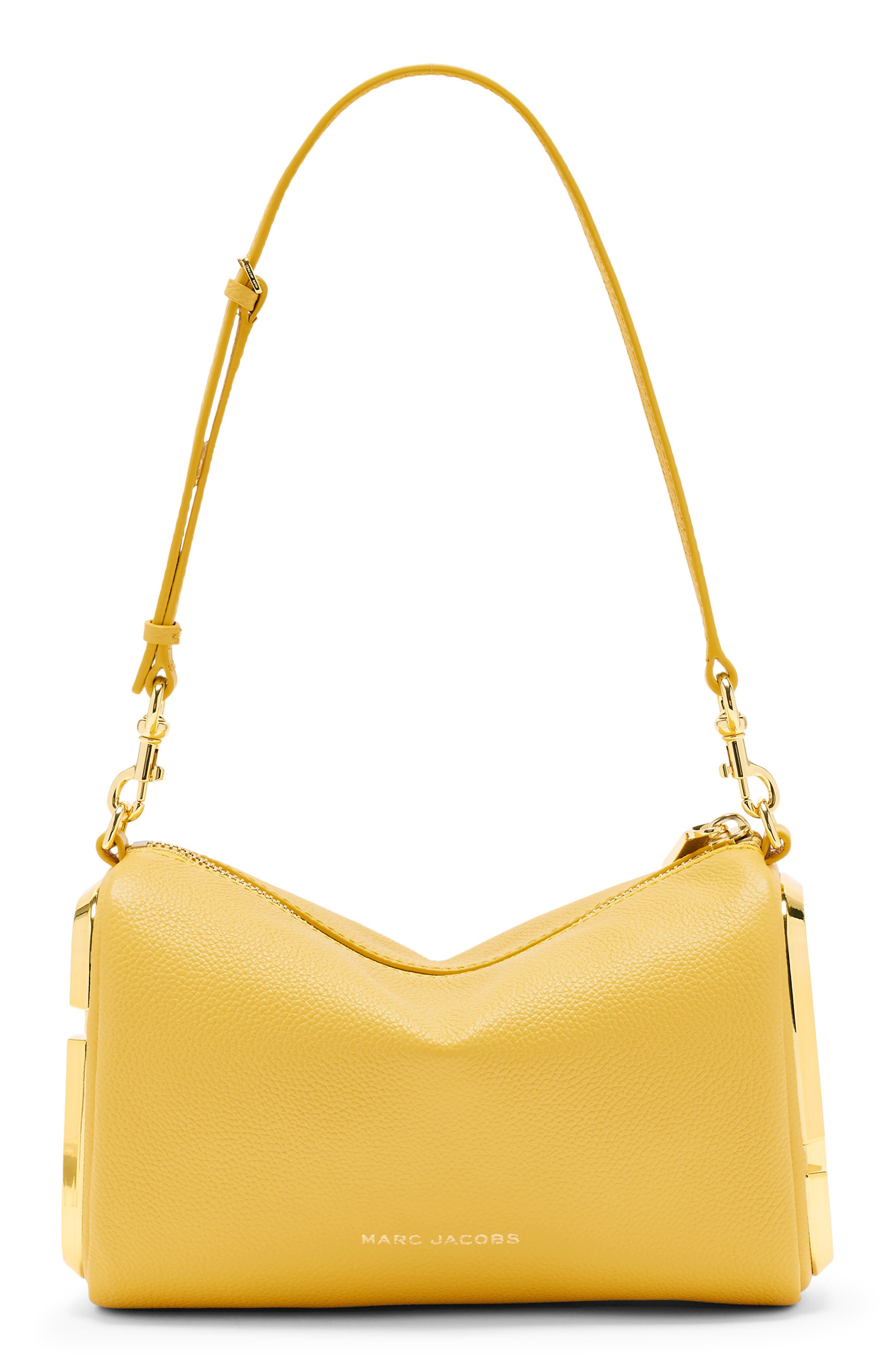 The Leather Snapshot Shoulder Bag, Alternate, color, DAFFODIL