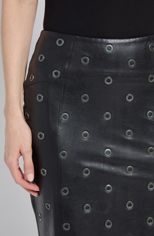 Lyssé Lysse Leonette Grommet Faux Leather Skirt In Black