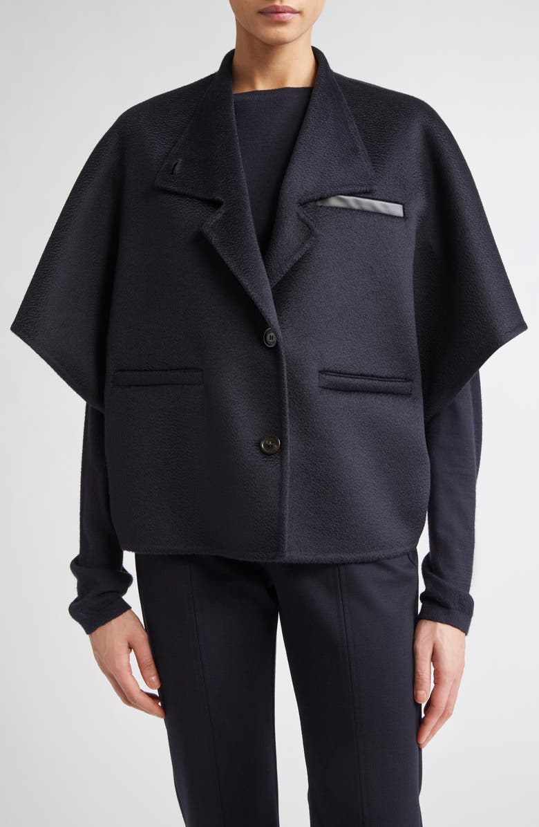 Max Mara Andalo Cashmere Cape, Main, color, Blu Marino