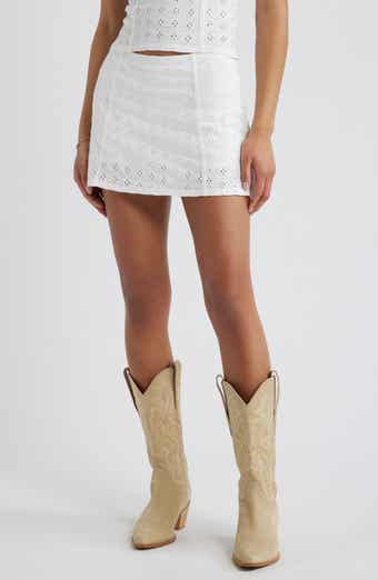 Cotton Eyelet Miniskort