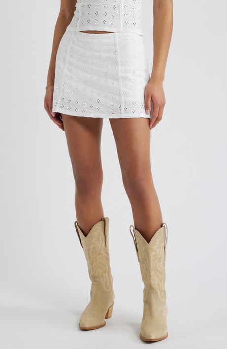 Cotton Eyelet Miniskort