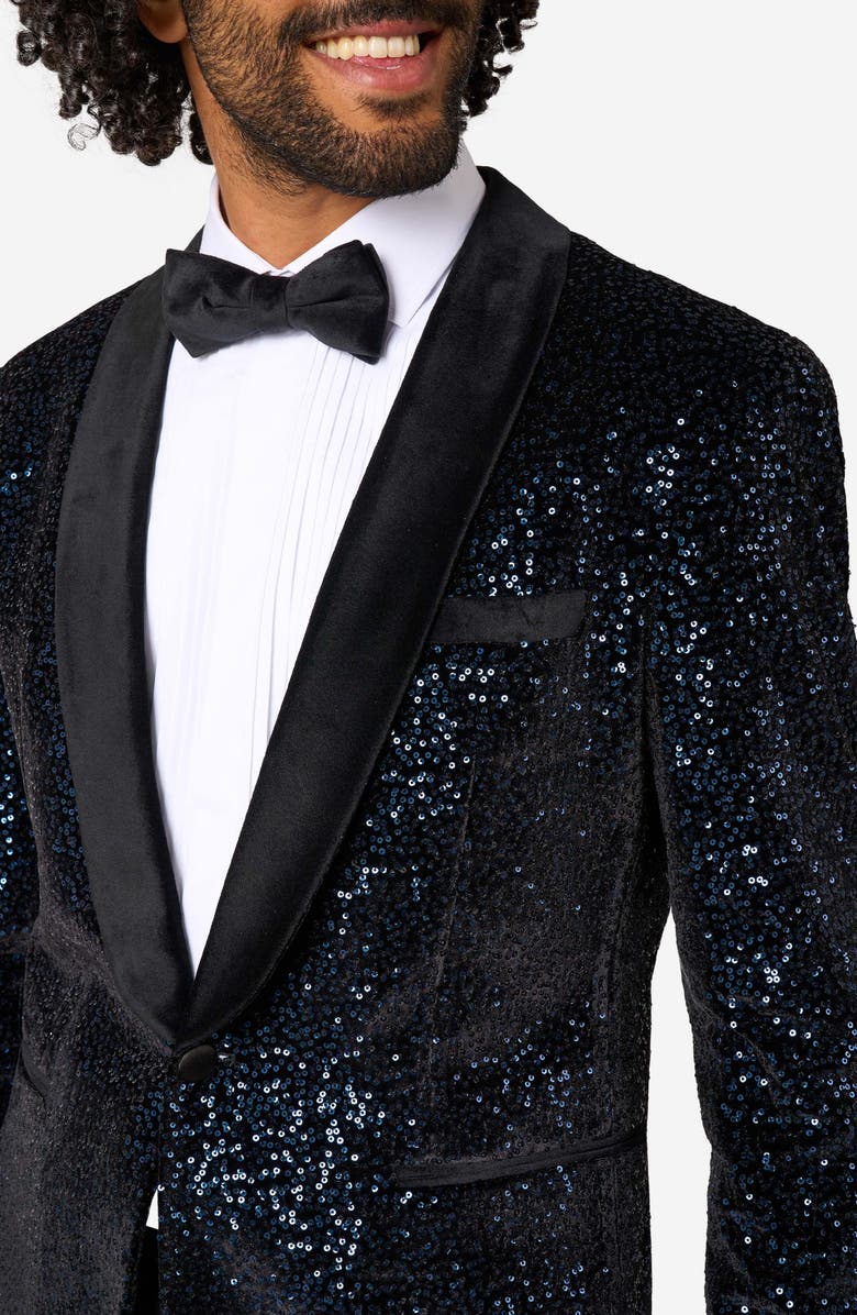 OppoSuits Navy Sequin Dinner Jacket, Alternate, color, Blue