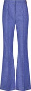 Callas Milano Lola DENIM Stretch Crepe Cropped Flare Trouser