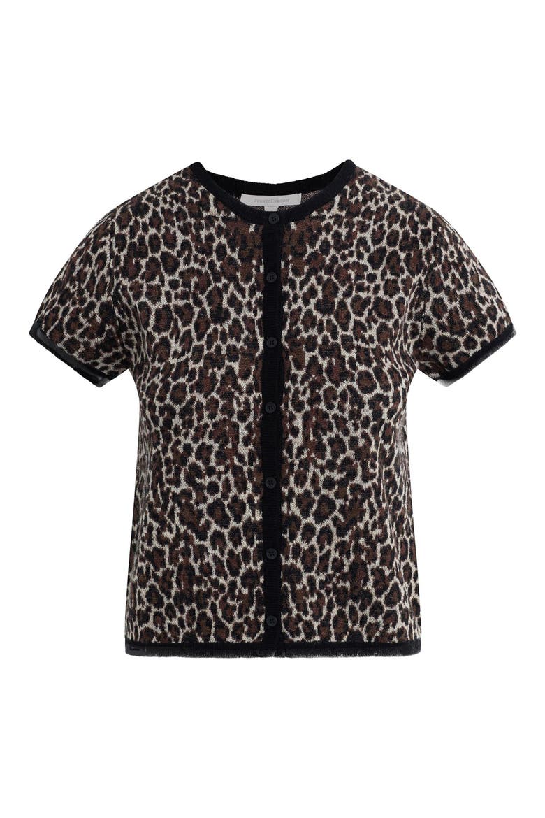 The 9 to 5 Leopard Print Short Sleeve Cardigan, Alternate, color, LEOPARD