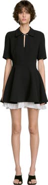 SANDRO Short contrast skater dress