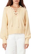 Habitual Lace-Up Cotton Sweater