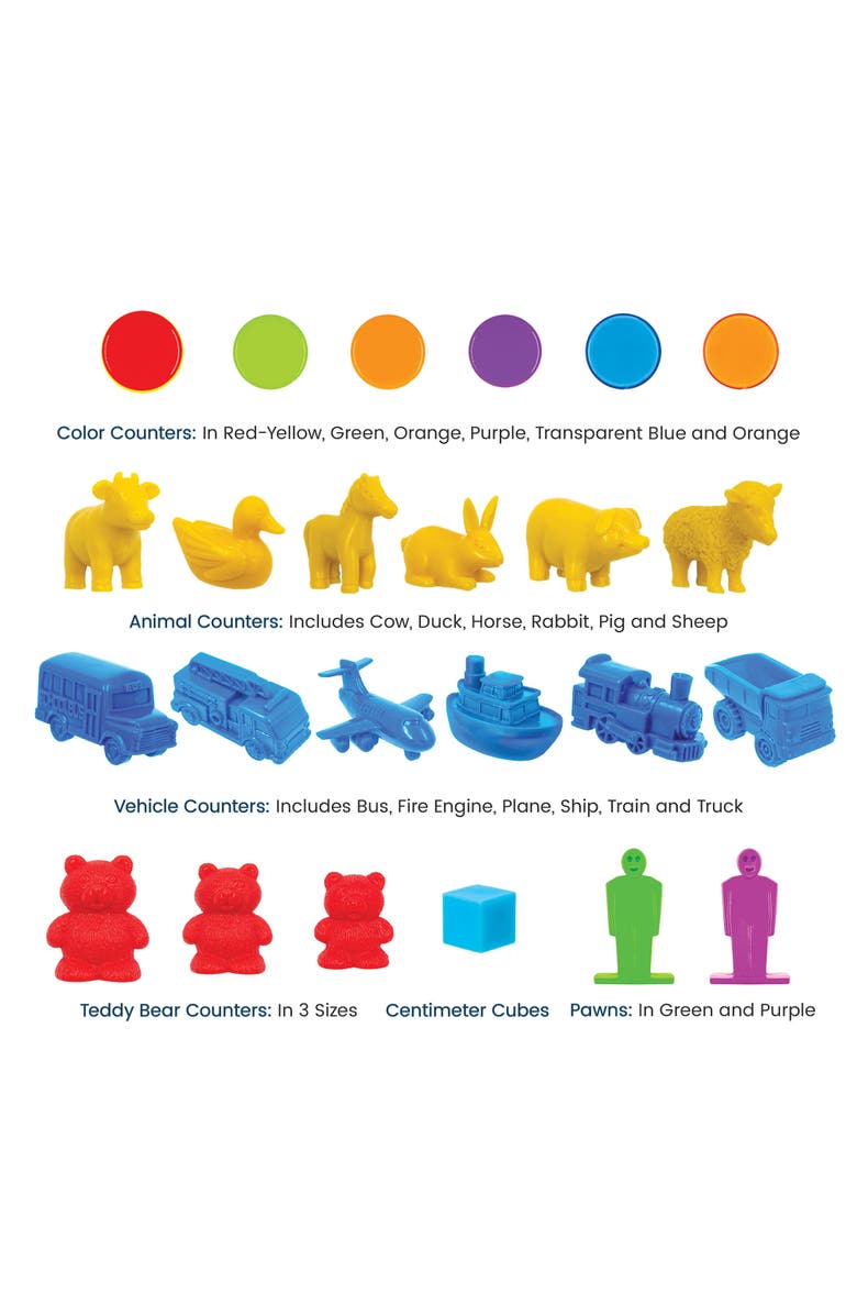 Junior Learning Counters Multipack 555 Pieces,Various Colorsshapes & Styles, Alternate, color, Multicolored