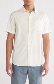 Union Clearwater Short Sleeve Stretch Cotton Button-Up Shirt
