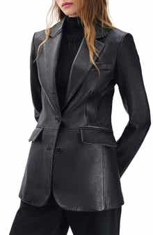 Ash Leather Blazer