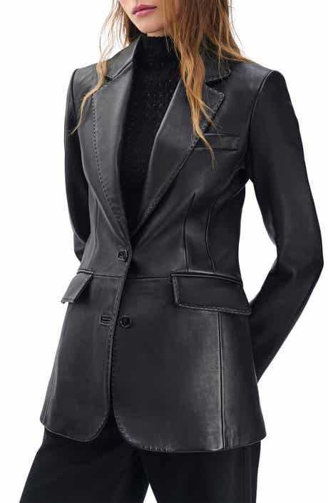 Ash Leather Blazer