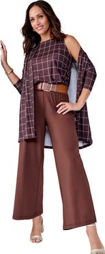 Jessica London Stretch Knit Open Front Knit Topper