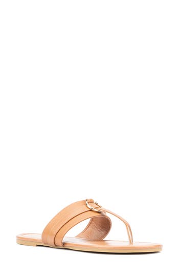 Shop New York And Company Juliana Slide Sandal In Cognac