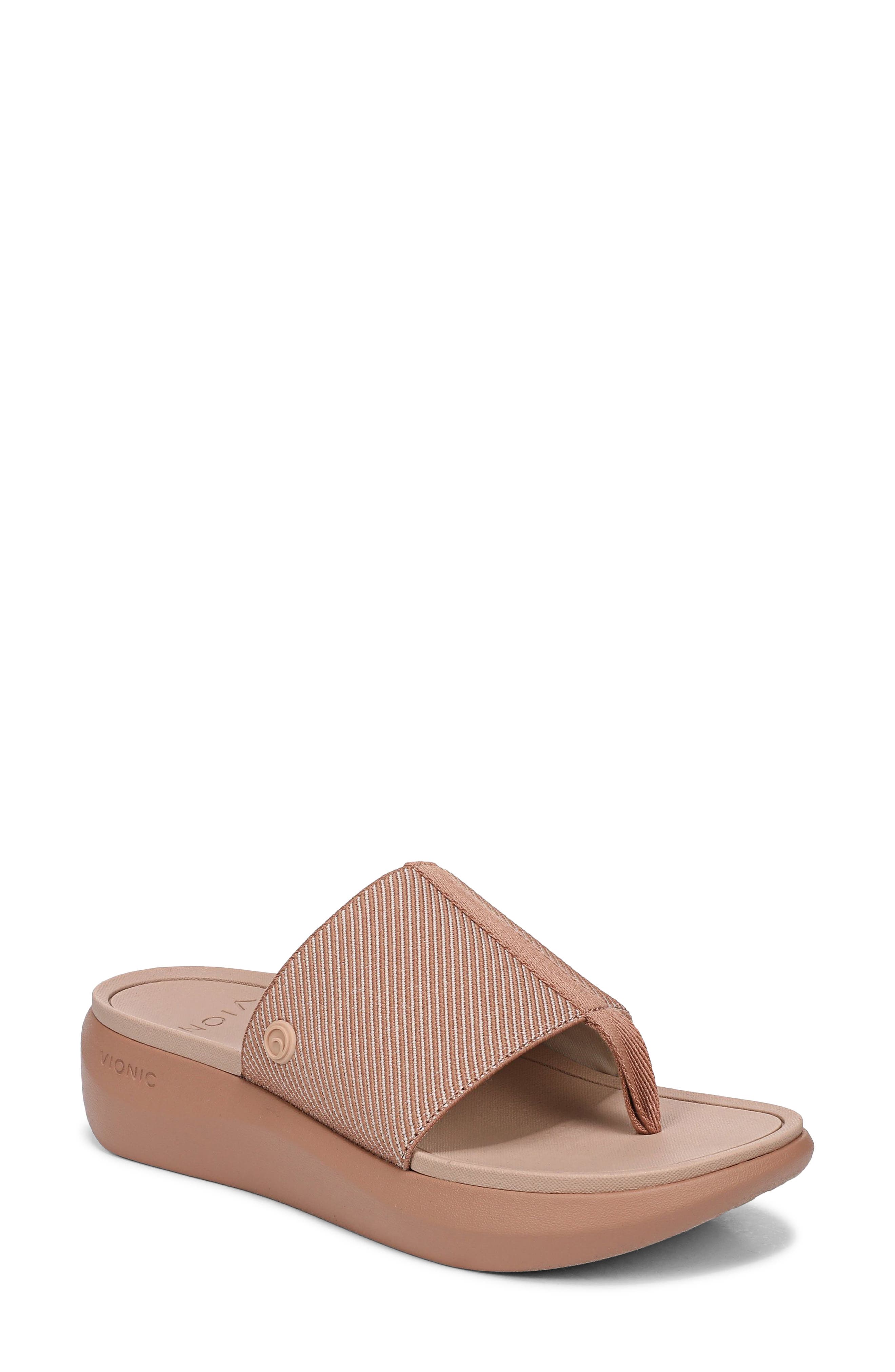 Vionic Aqua Flip Flop In Brown