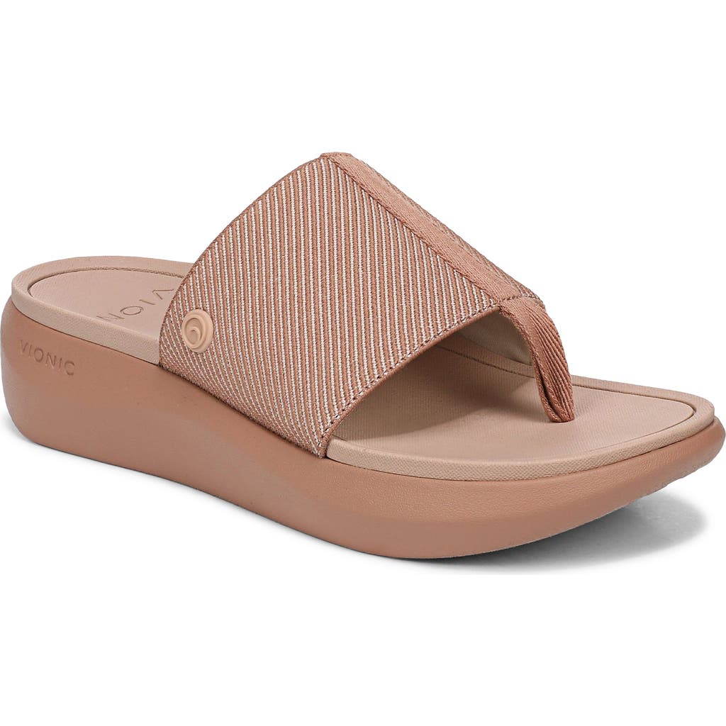 Vionic Aqua Flip Flop In Brown