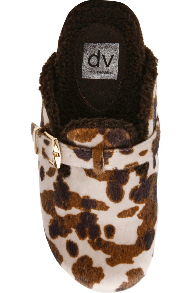 DV by Dolce Vita Anina Faux Shearling Lined Mule, Alternate, color, Cow Print