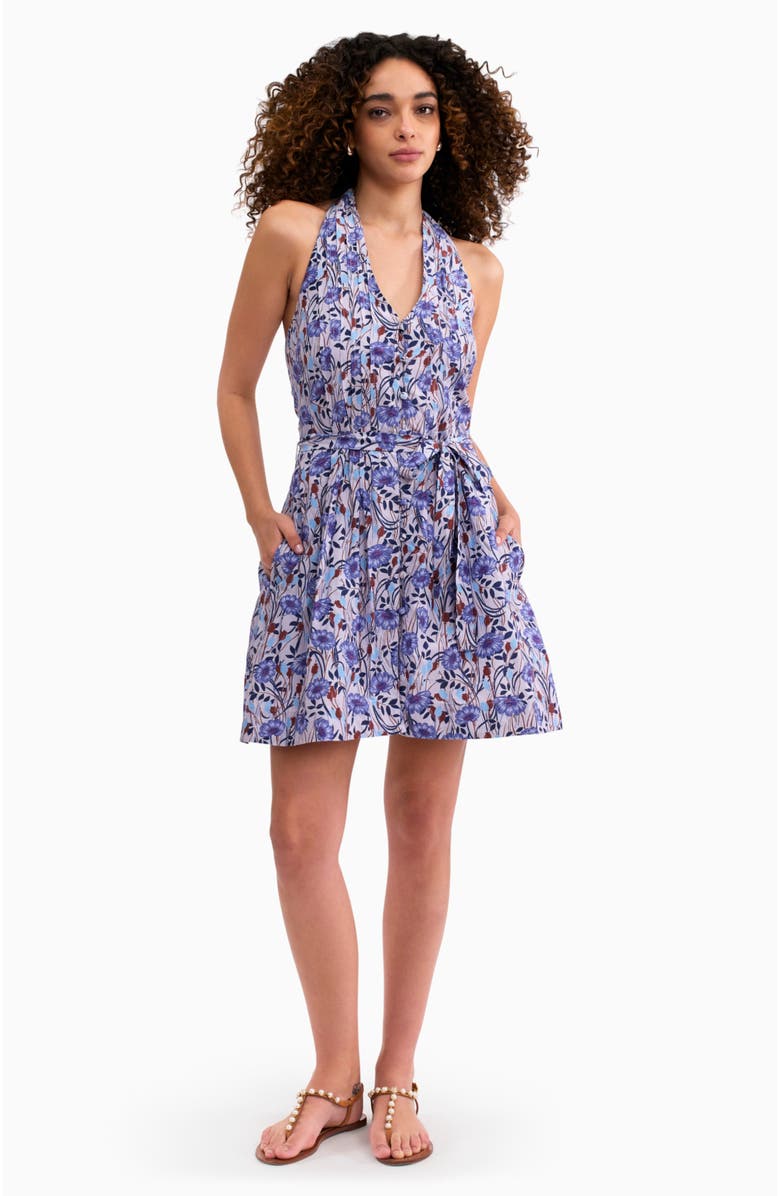 Rebecca Taylor Daphne Halter Dress, Main, color, Iris Multi