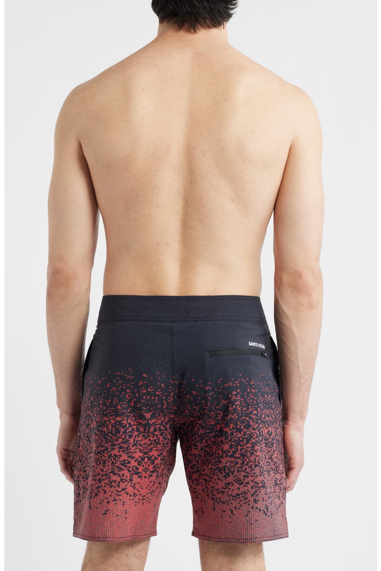 Cole Houshmand Pro Board Shorts, Alternate, color, BLACK/RED/WHITE
