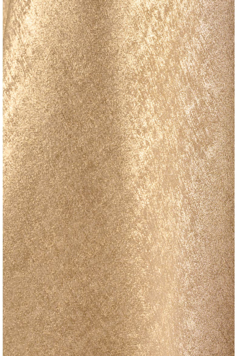 Foiled Chiffon Maxi Gown, Alternate, color, LIGHT GOLD