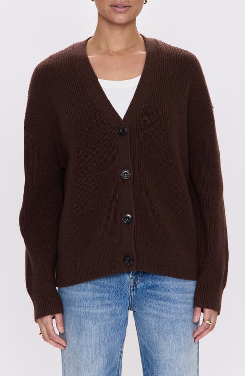Pistola Orla Rib Cardigan In Brown