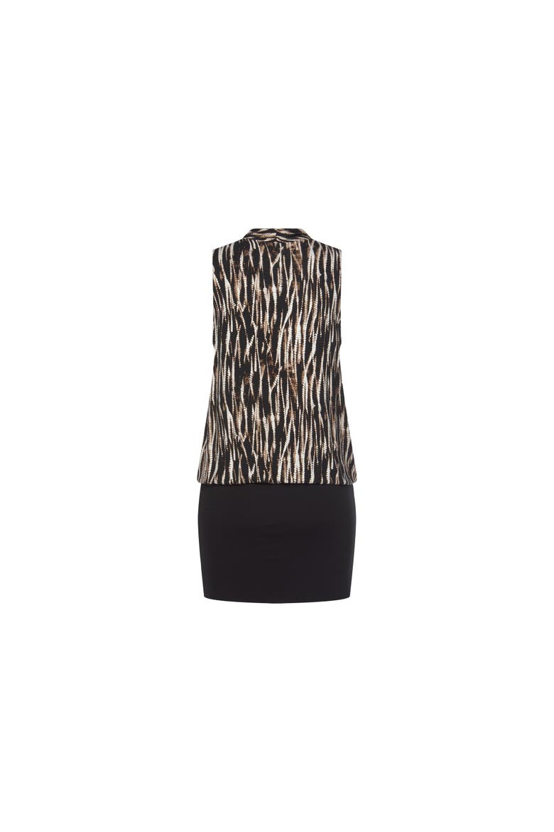 2-In-1 Printed Dress, Alternate, color, Black Printed