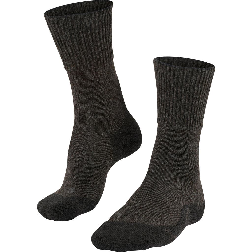 Falke Tk1 Adventure Wool Hiking Socks In Black