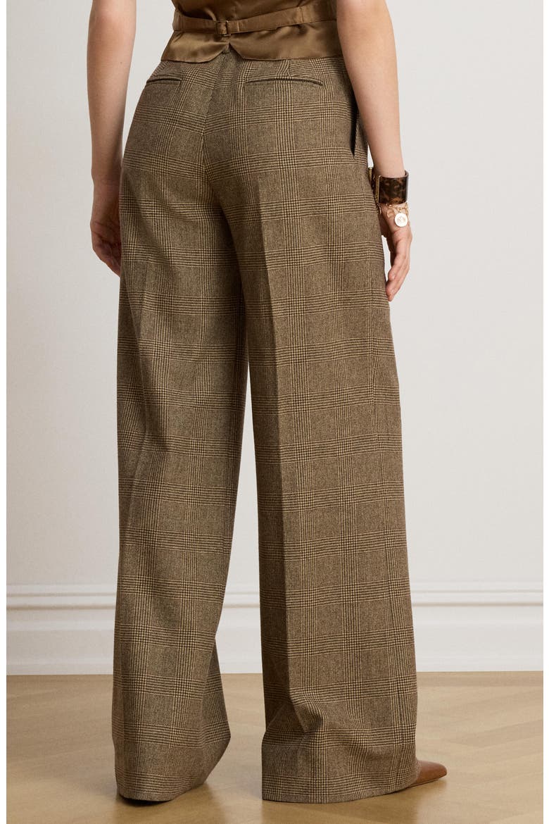 Brushed Wool Suit Pants, Alternate, color, BROWN/ MULTI