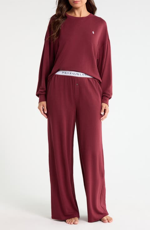 Sweatshirt & Wide Leg Pajamas