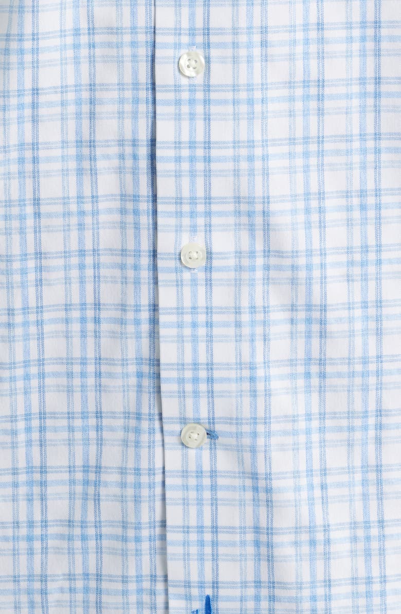 johnnie-O Rafael Everyday Performance Plaid Button-Up Shirt, Alternate, color, Wake
