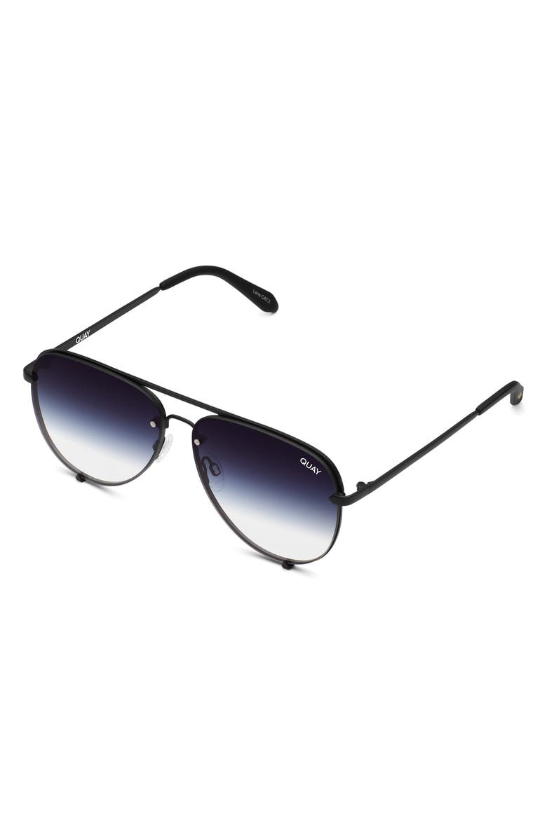 QUAY Australia High Key Mini 53mm Gradient Rimless Aviator Sunglasses, Alternate, color, 