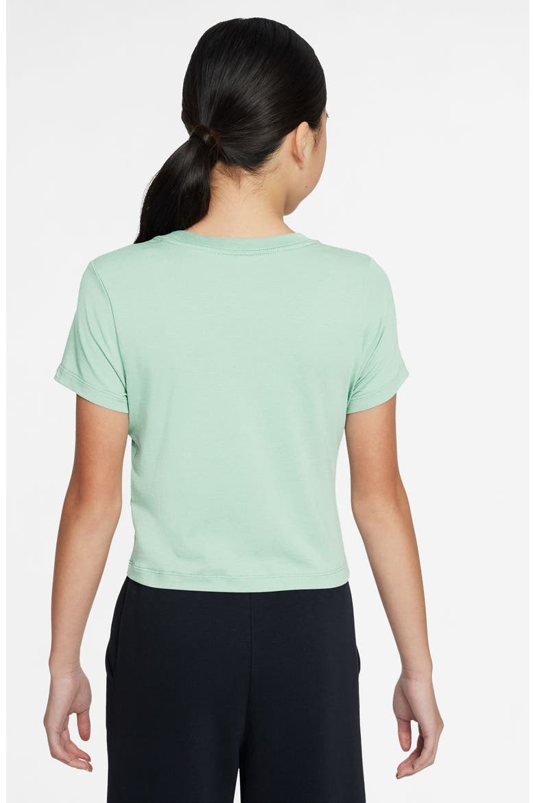 Kids' Sportswear Crop T-Shirt, Alternate, color, BARELY GREEN