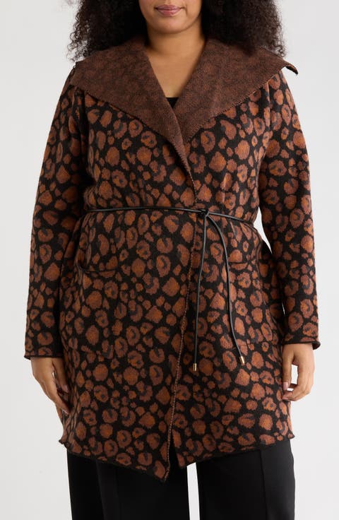 Belted Sweater Coat (Plus)