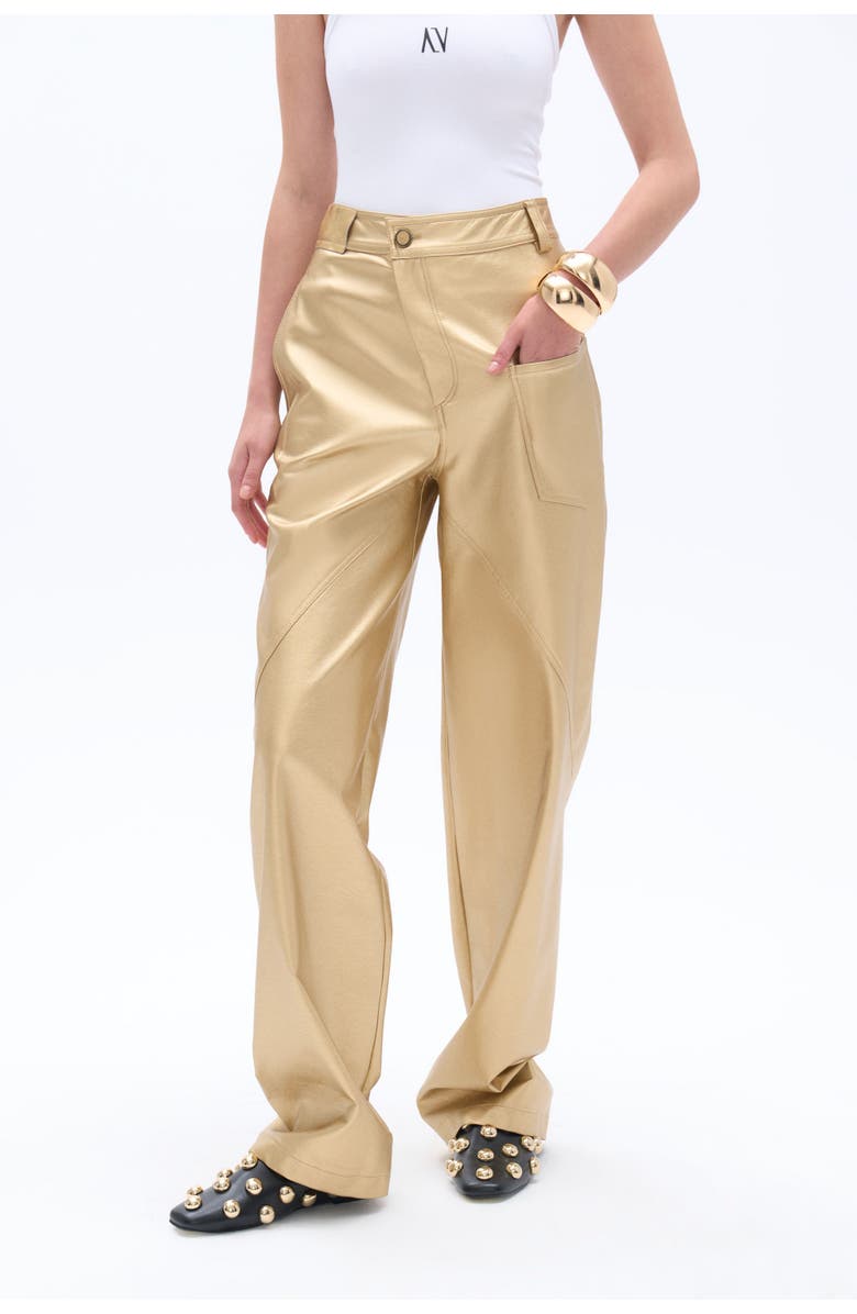 Nocturne High Waist Faux Leather Pants, Main, color, 