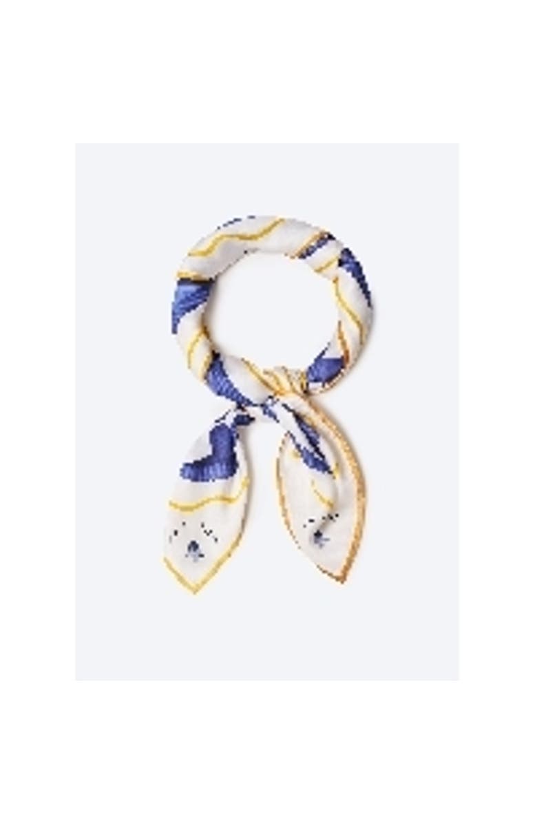 VISCATA Square Scarf, Alternate, color, Majolica Blue