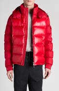 Moncler Maya Lacquered Nylon Down Jacket