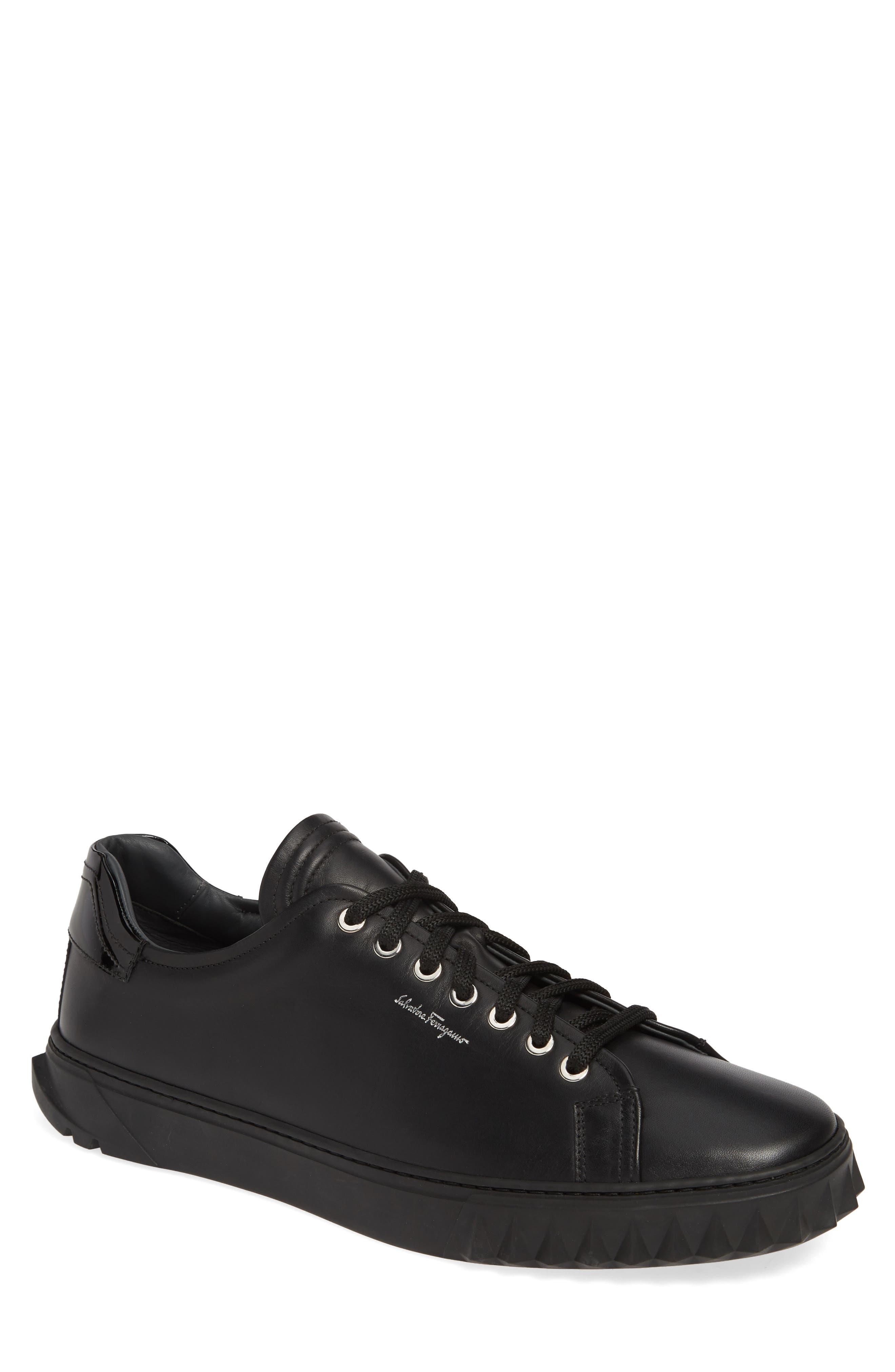 Salvatore Ferragamo Cube Sneaker, Main, color, NERO/BLACK