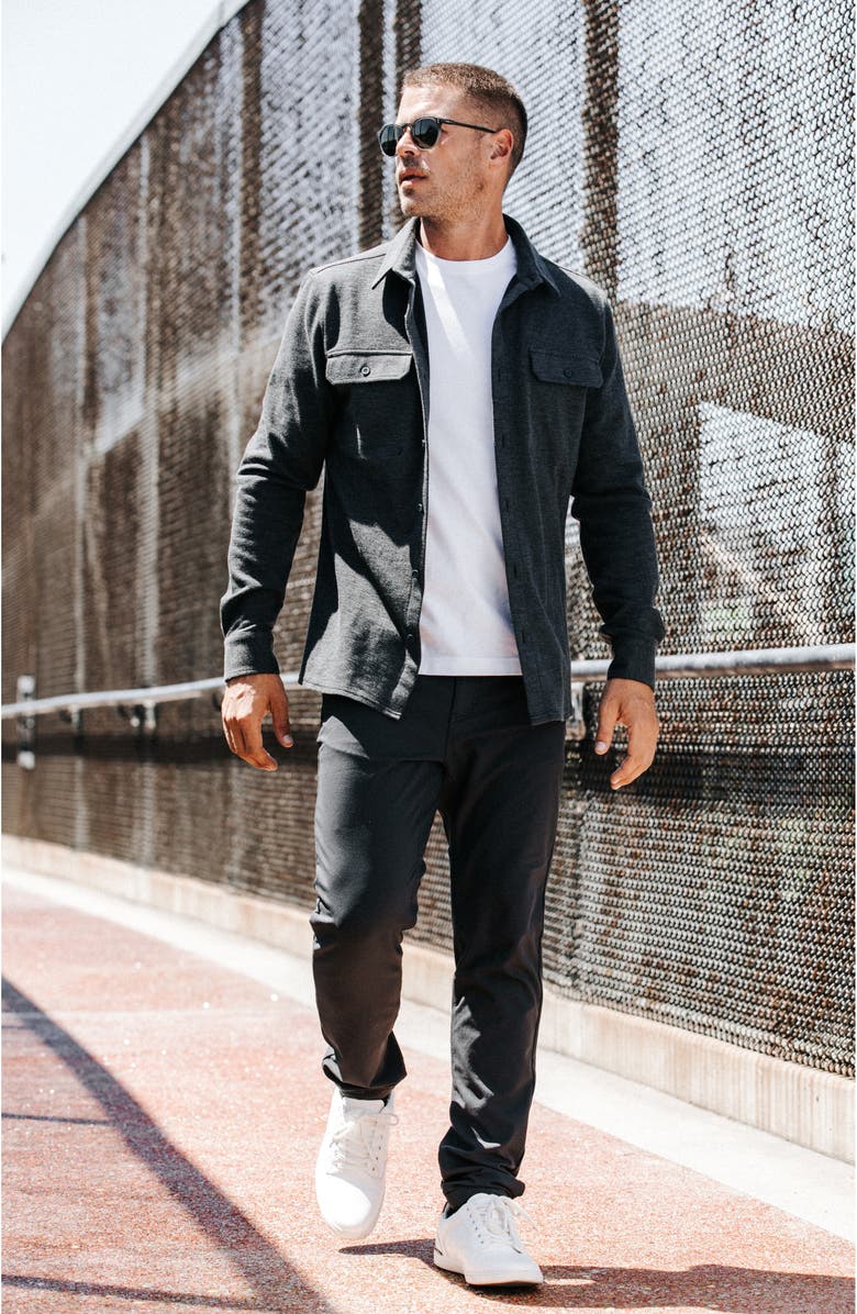 Western Rise Transit Knit Button-Up Overshirt, Alternate, color,