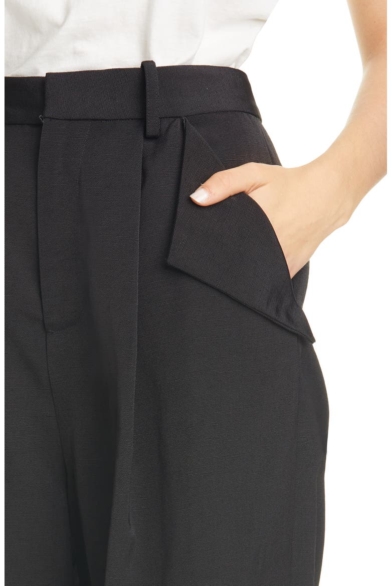 Gordon Pleated Bermuda Shorts, Alternate, color, BLACK