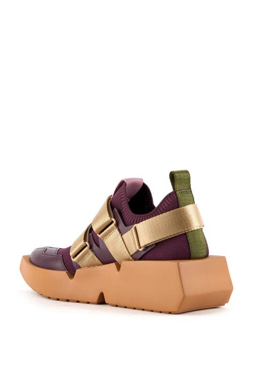 United Nude Mega Run Sneaker In Burgundy