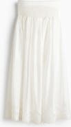 H&M Lace-trimmed Smocked Skirt